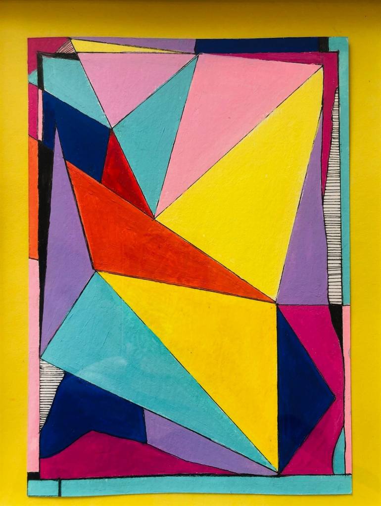 Original Cubism Abstract Painting by Alison O'Farrell