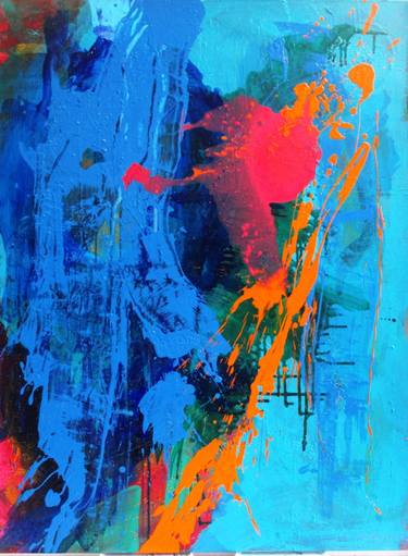 Original Abstract Expressionism Abstract Paintings by CATHERINA KOUNINIOTI
