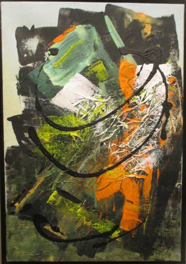 Composition in green and orange thumb