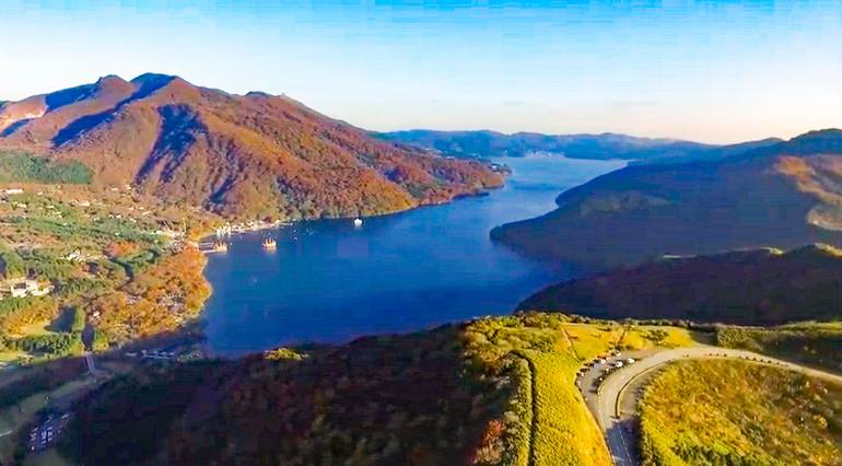 Original Landscape Photography by Takeshi Taira | Romanticism Art on Canvas | The scenery of Lake Ashinoko in Hakone