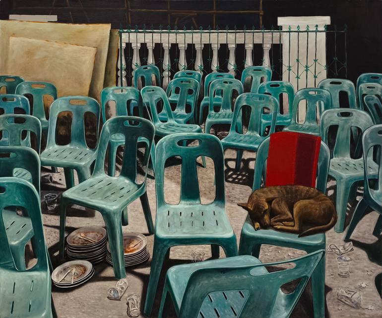 Original Landscape Painting by Hari Sito | Photorealism Art on Canvas | The Night After Party I