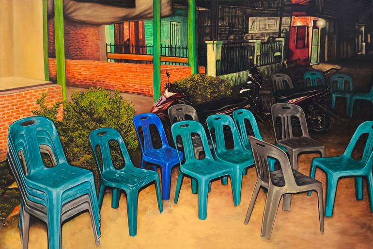 Original Landscape Painting by Hari Sito | Photorealism Art on Canvas | Copy of The Night after Party III