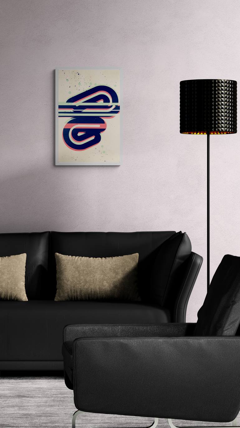 Original Algorithmic Abstract Painting by Daniel Deluna