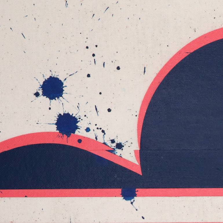 Original Algorithmic Abstract Painting by Daniel Deluna