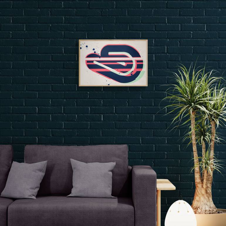 Original Algorithmic Abstract Painting by Daniel Deluna