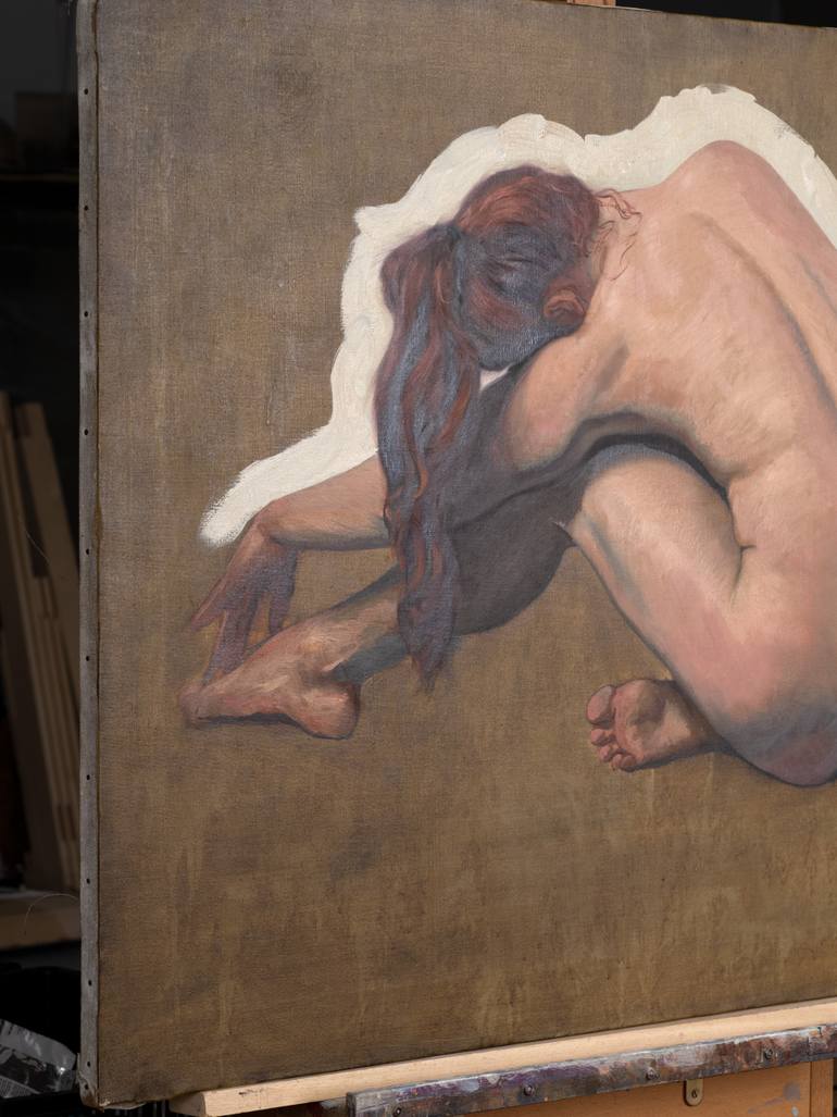 Original Contemporary Nude Painting by Juan Álvarez Cebrián