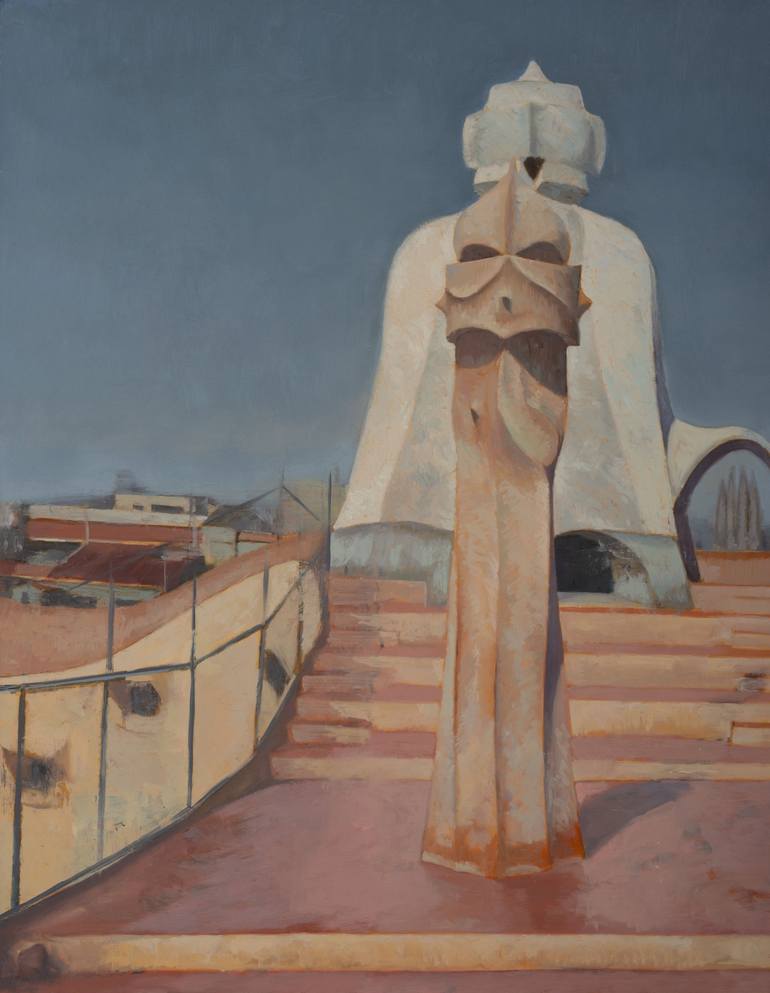 Original Realism Architecture Painting by Juan Álvarez Cebrián