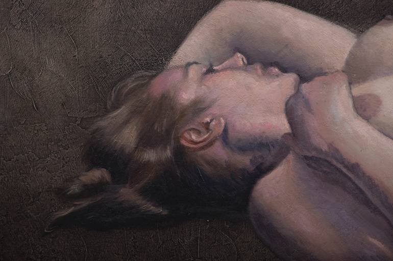 Original Realism Nude Painting by Juan Álvarez Cebrián