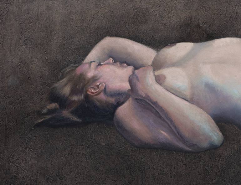 Original Realism Nude Painting by Juan Álvarez Cebrián