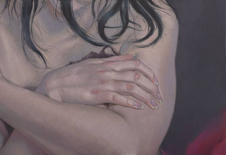 Original Realism Nude Painting by Juan Álvarez Cebrián