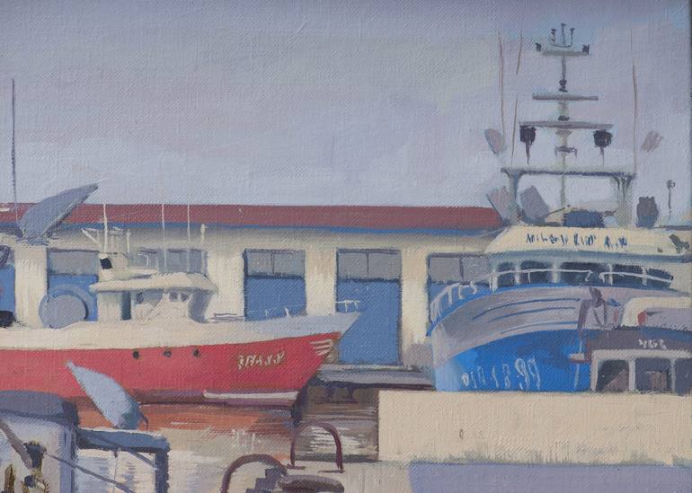 Original Realism Boat Painting by Juan Álvarez Cebrián