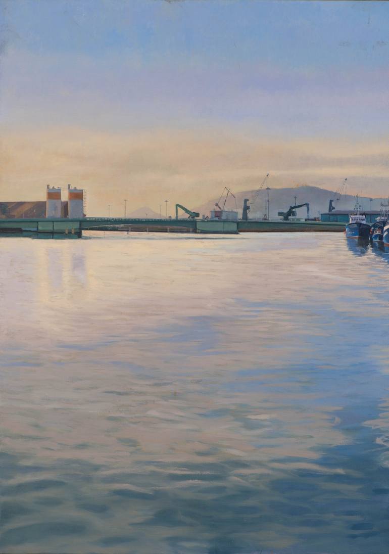 Original Realism Boat Painting by Juan Álvarez Cebrián