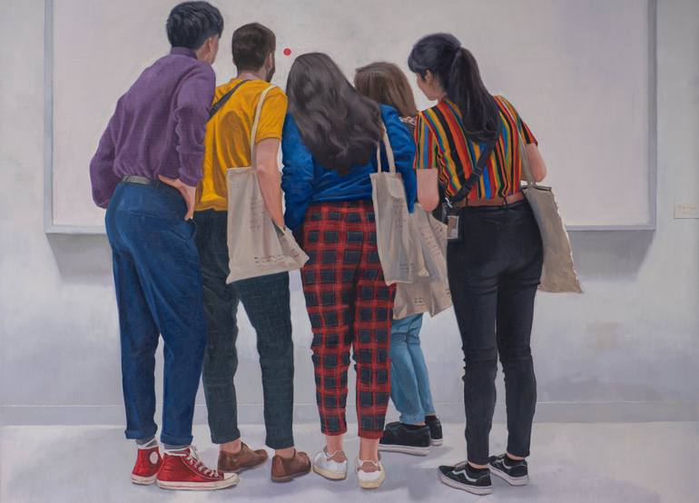 Original Abstract Women Painting by Juan Álvarez Cebrián