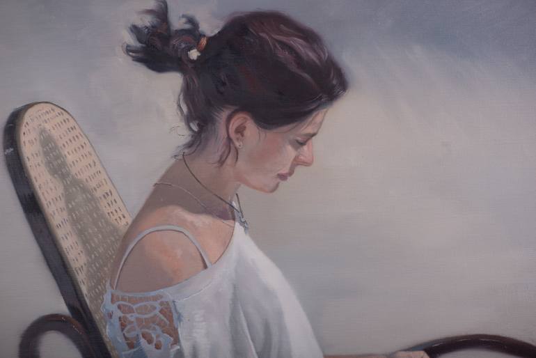 Original Realism Women Painting by Juan Álvarez Cebrián