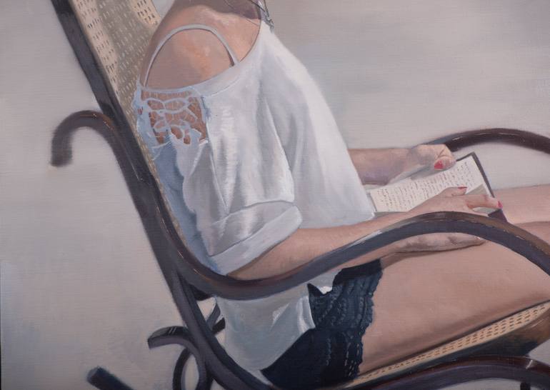 Original Realism Women Painting by Juan Álvarez Cebrián