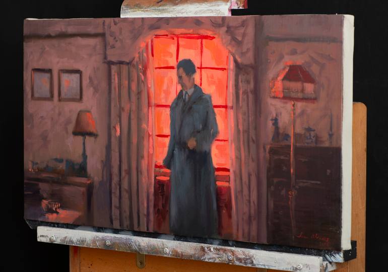 Original Figurative Men Painting by Juan Álvarez Cebrián