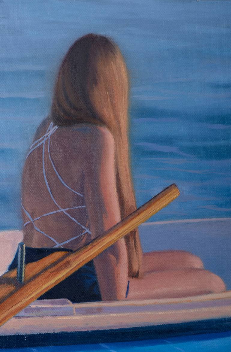 Original Realism Boat Painting by Juan Álvarez Cebrián