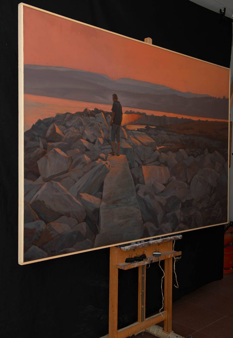 Original Realism Landscape Painting by Juan Álvarez Cebrián