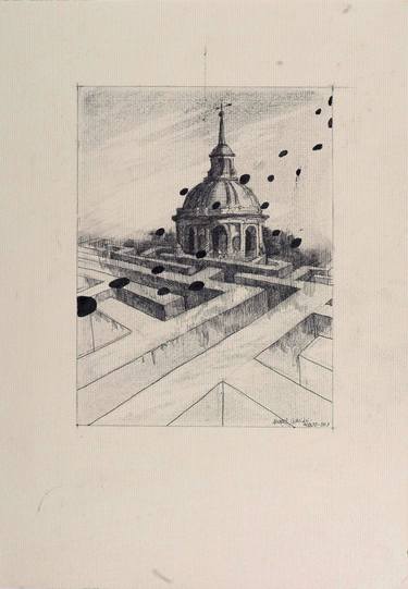 Original Surrealism Architecture Drawings by Juan Álvarez Cebrián