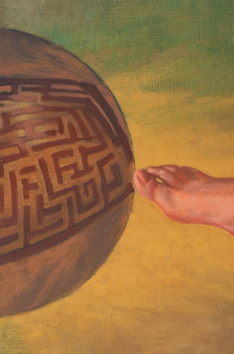 Original Conceptual Nude Painting by Juan Álvarez Cebrián