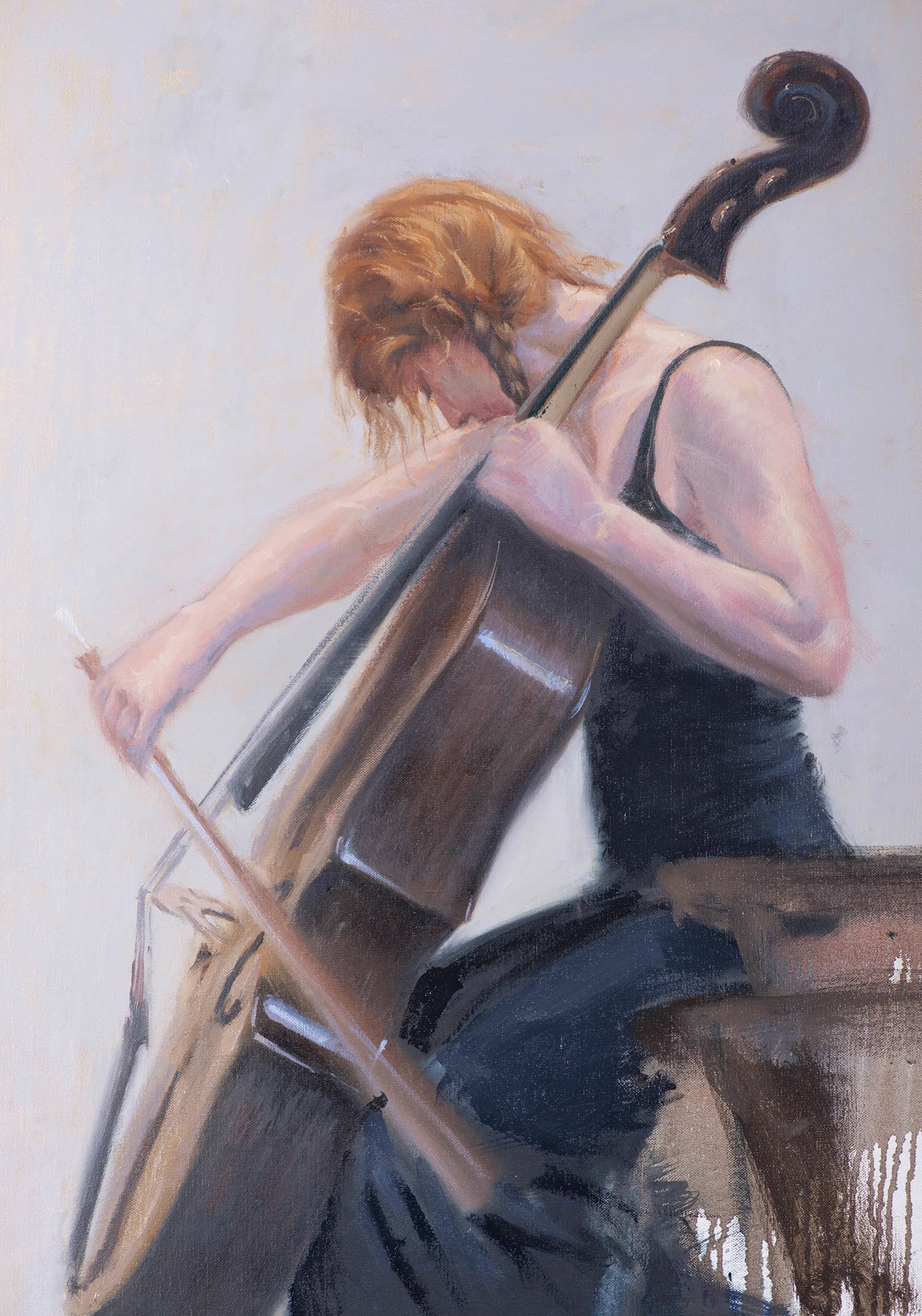 cello painting watercolor