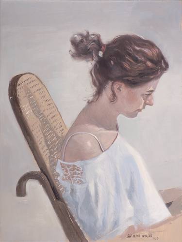Print of Women Paintings by Juan Álvarez Cebrián
