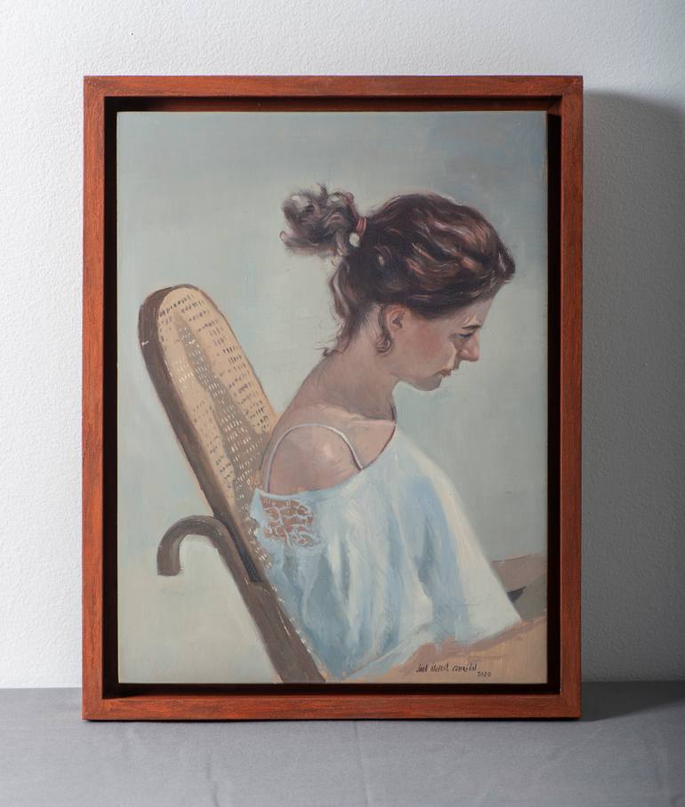 Original Figurative Women Painting by Juan Álvarez Cebrián