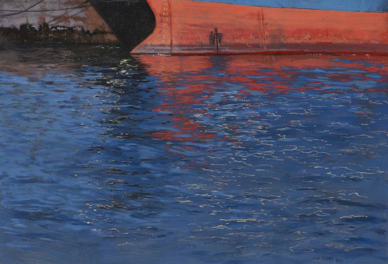 Original Ship Painting by Juan Álvarez Cebrián