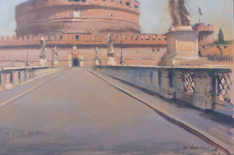 Original Figurative Landscape Painting by Juan Álvarez Cebrián