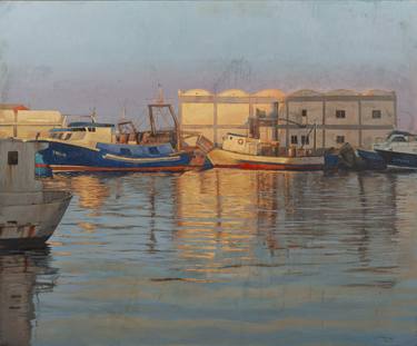 Print of Boat Paintings by Juan Álvarez Cebrián