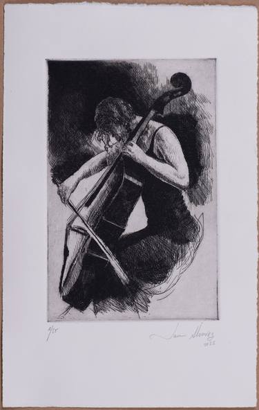 Original Realism Music Printmaking by Juan Álvarez Cebrián