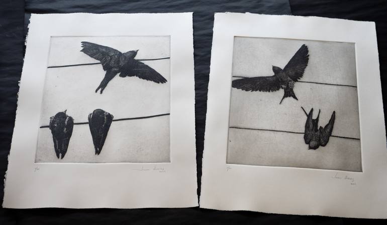 Original Figurative Animal Printmaking by Juan Álvarez Cebrián