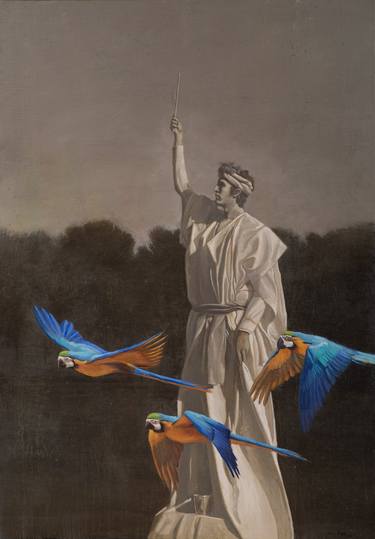 Print of Surrealism Men Paintings by Juan Álvarez Cebrián