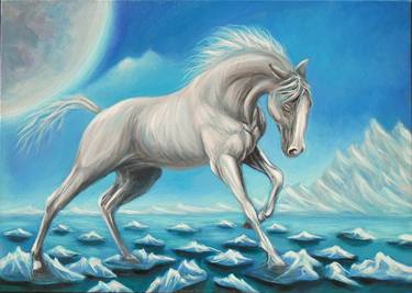 Print of Realism Horse Paintings by Alexandru Gheorghe