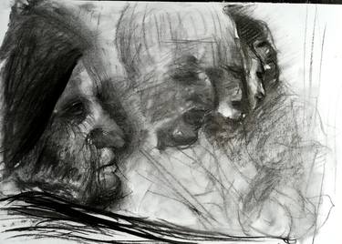 Original Expressionism Portrait Drawings by Alexandru Gheorghe