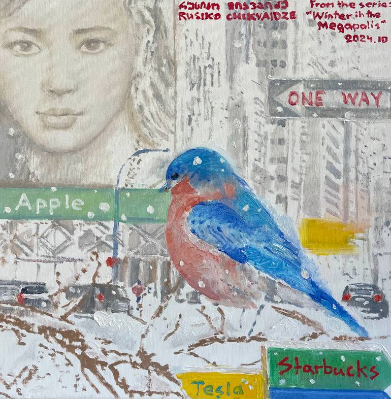 Original Contemporary Landscape Painting by Rusiko Chikvaidze