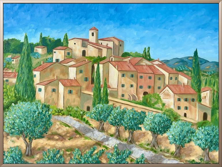 Original Neo-impressionism Architecture Painting by Hugh Rogovy