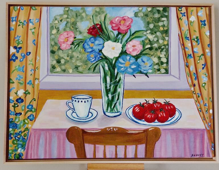 Original Modernism Still Life Painting by Hugh Rogovy