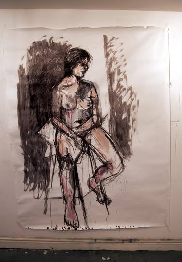 Original Realism Nude Drawing by Amanda Roberts