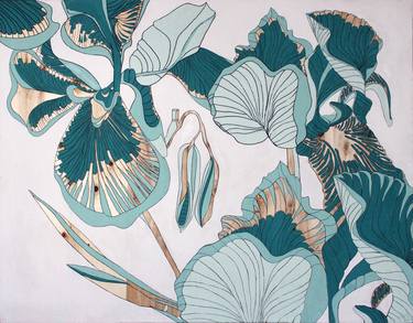 Original Abstract Botanic Paintings by Natalia Lewandowska