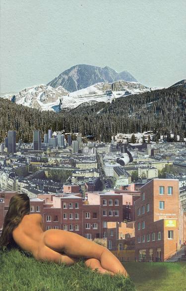 Original Dada Nude Collage by Natalia Lewandowska