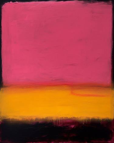 Pink Masterpiece 48x60 HUGE Giant Canvas Acrylic SIGNED thumb