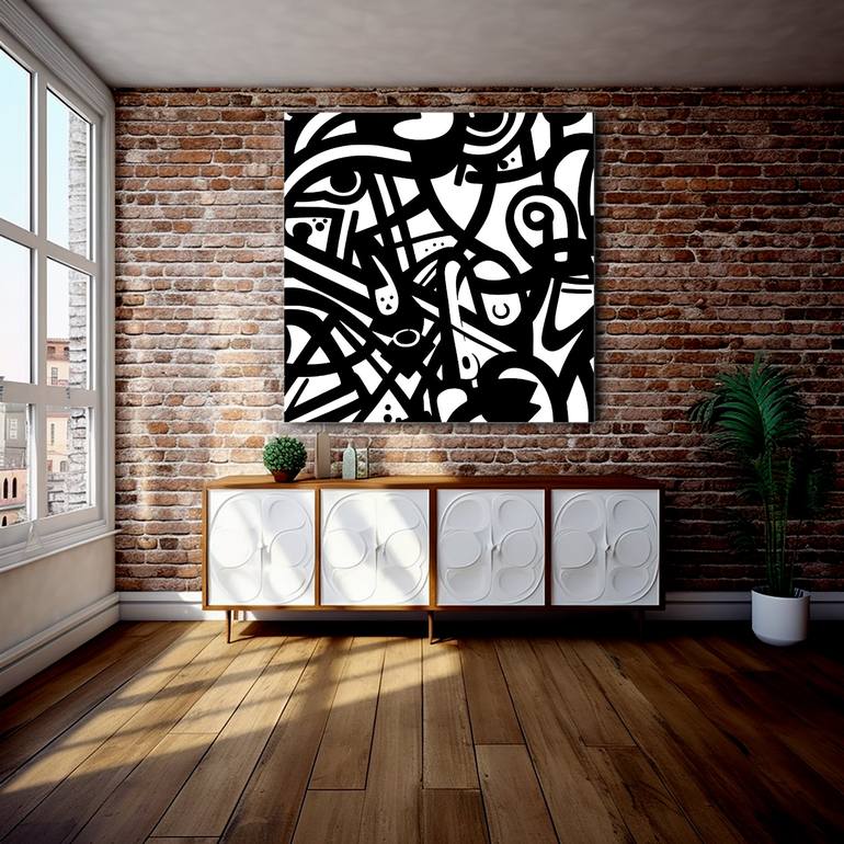Original Abstract Expressionism Architecture Painting by Robert Erod