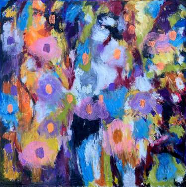 A million Rainbow Poppies  70x70 Original Oil thumb