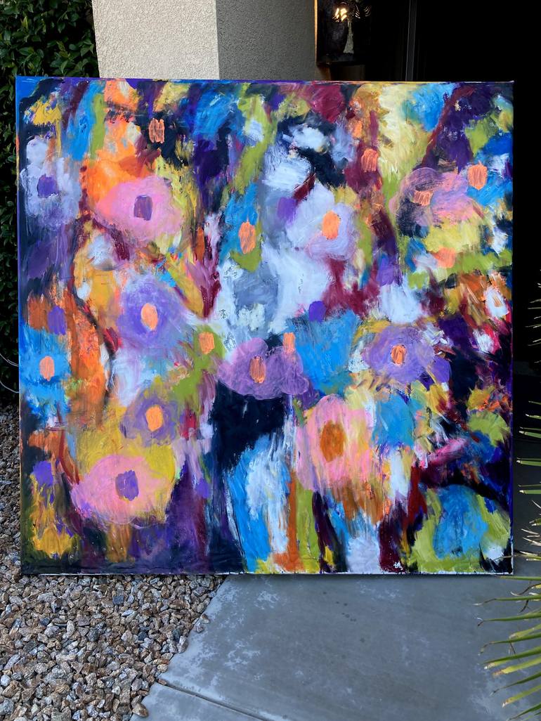 Original Abstract Expressionism Floral Painting by Robert Erod