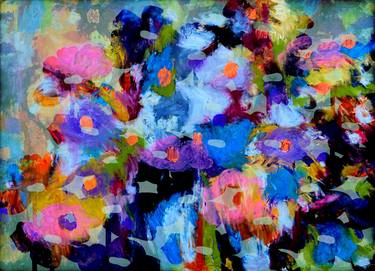 Original Abstract Expressionism Floral Digital by Robert Erod