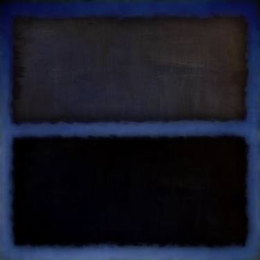 Modern Deep Blue Visions a Rothko Inspired Blue Painting thumb