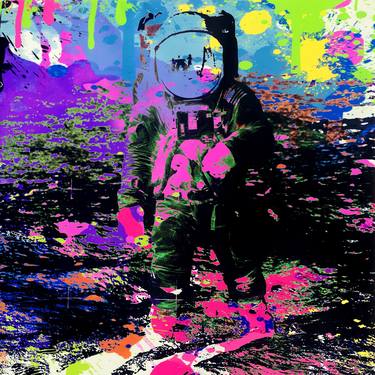 48x48  Graffiti Spaceman Gallery Canvas Rolled thumb