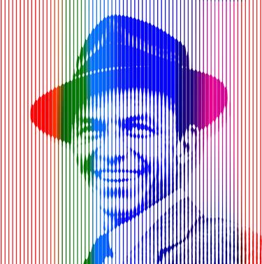 Frank Sinatra Pop Art Psycheldelic RAINBOW GALLERY CANVAS thumb