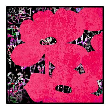 Rose Graffiti Poppy - Canvas Limited Print thumb